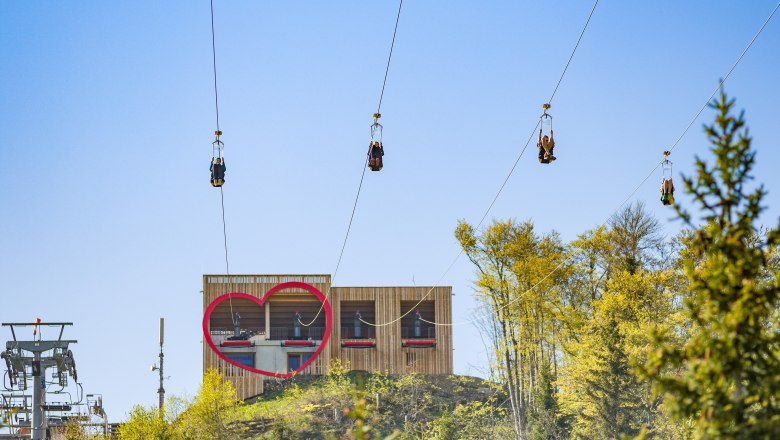 Rasanter Flug mit der Zipline Annaberg, © Martin Fülöp